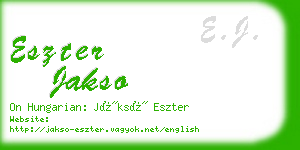 eszter jakso business card